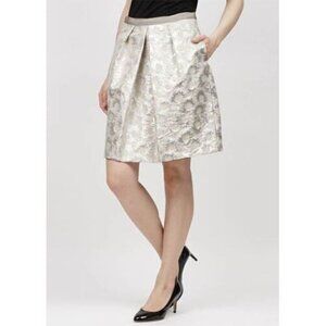 MaxMara Weekend Orche Jacquard Metallic Pleated Mini Skirt 4